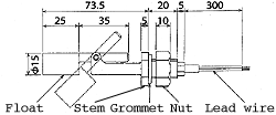塑料浮球液位開關(guān)（水位開關(guān)/液位傳感器）MFS9-N1-2尺寸規(guī)格